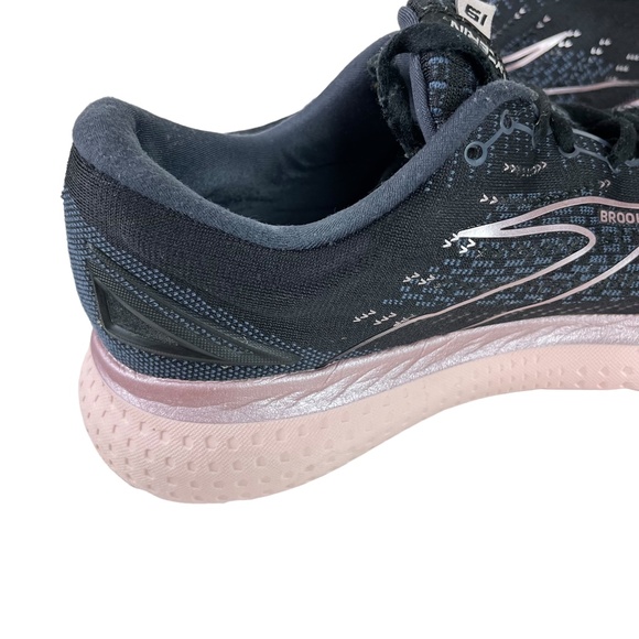 BROOKS GLYCERIN 19 Black Gray Pink DNA LOFT Sneakers Running Gym Shoes sz 10.5 W - Picture 4 of 16